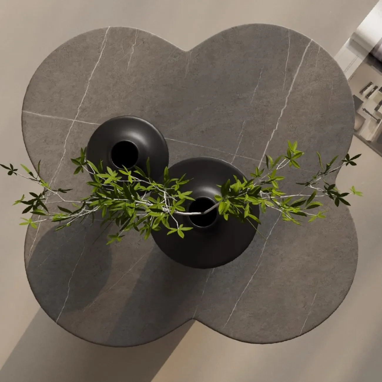 Роскошный приставной столик особой формы Tide Leader 35746-29