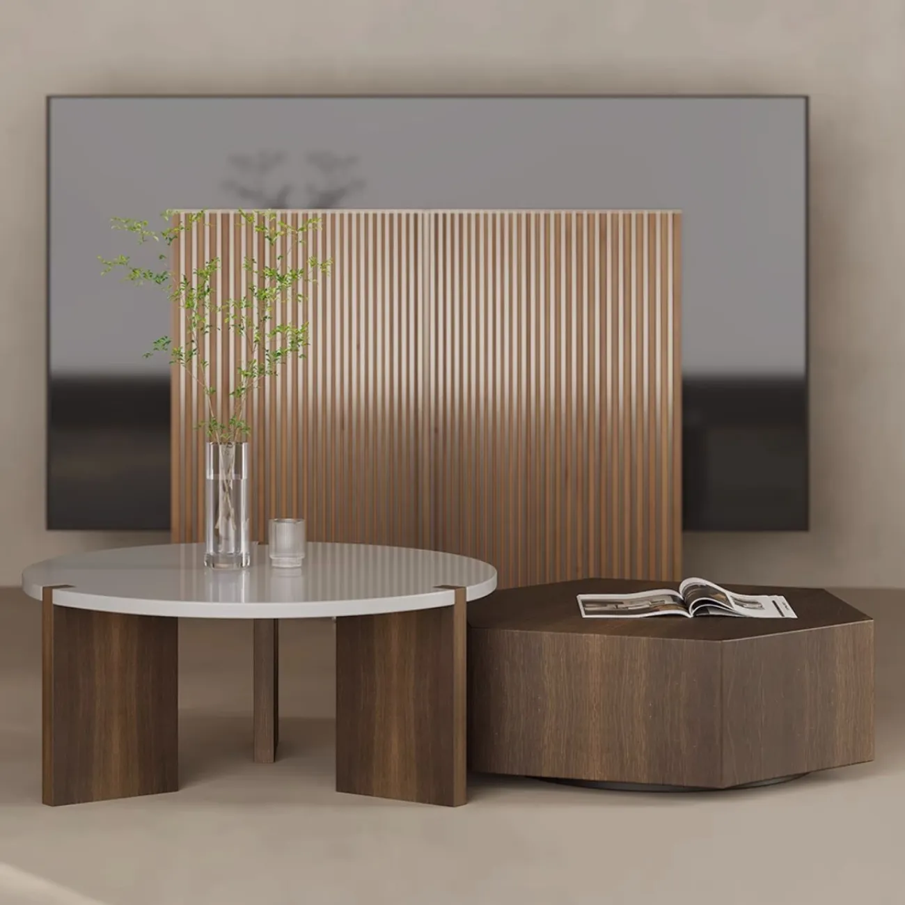 Современный журнальный столик из массива дерева Tide Leader 35747-29