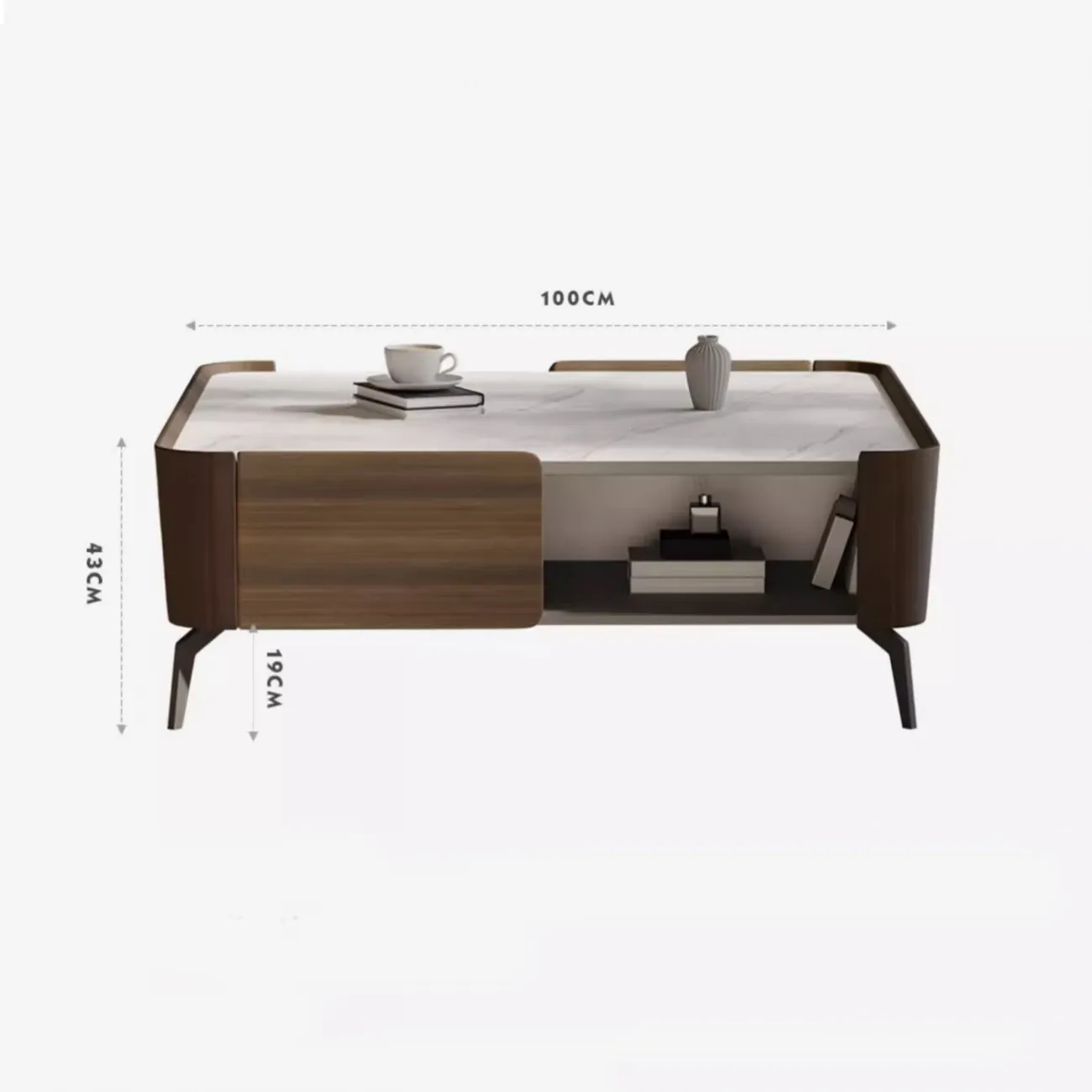 Небольшой журнальный столик из орехового дерева Tide Leader 35749-29