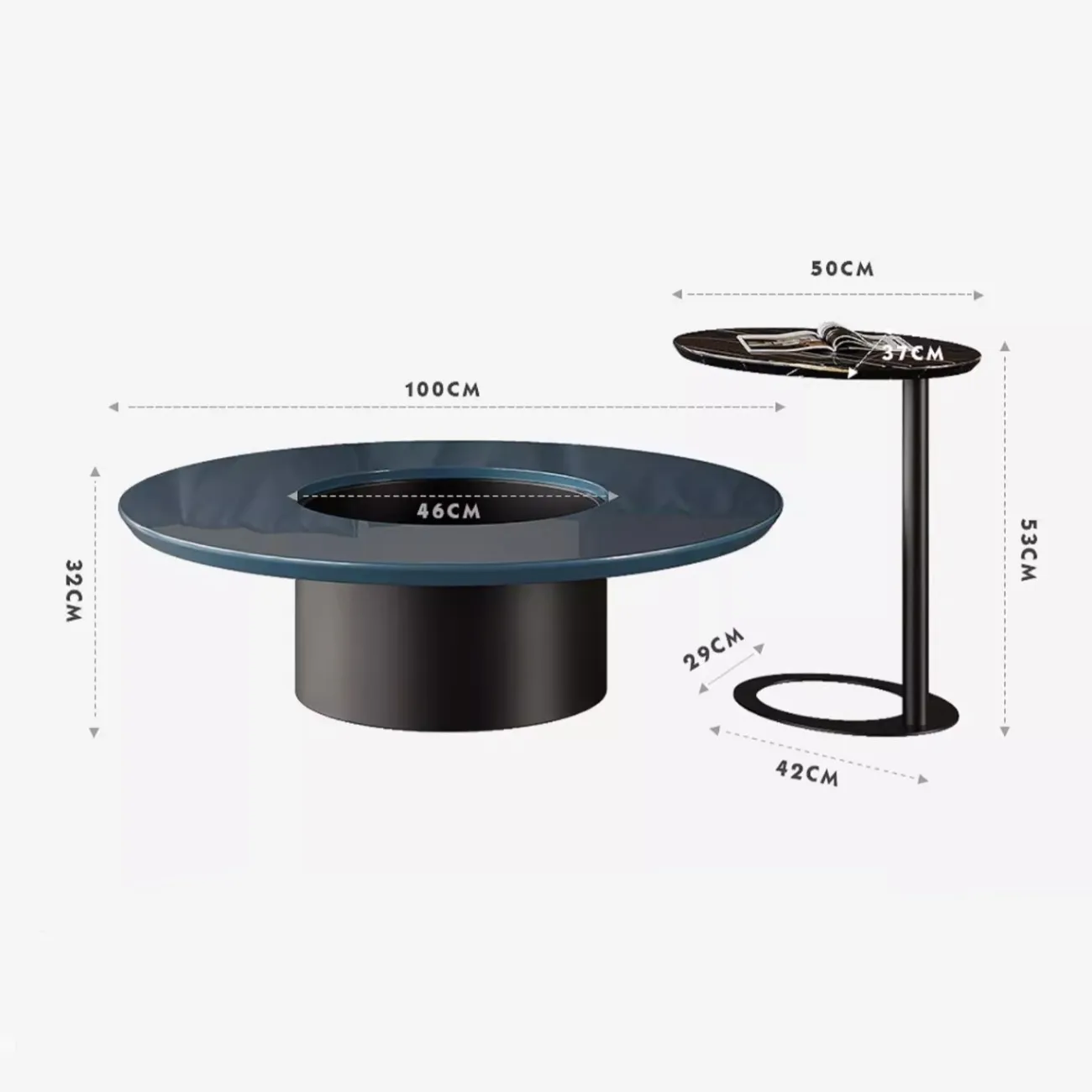 Итальянский круглый журнальный столик Tide Leader 35750-29