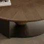 Круглый журнальный столик из орехового дерева в стиле ваби-саби Tide Leader 35752-29
