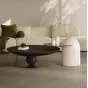 Круглый журнальный столик из орехового дерева в стиле ваби-саби Tide Leader 35752-29
