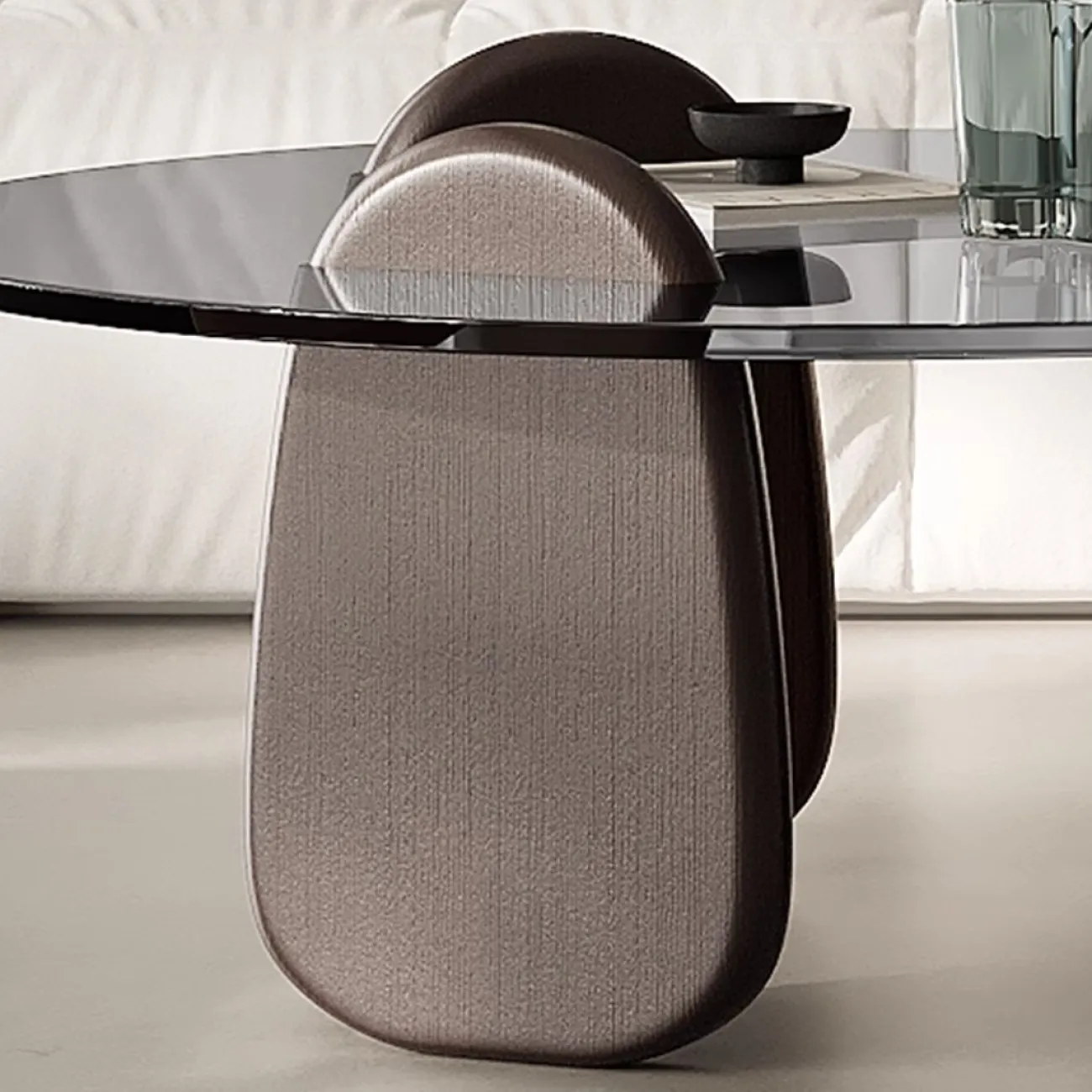 Журнальный столик из закаленного стекла в стиле Ваби-саби Tide Leader 35753-29