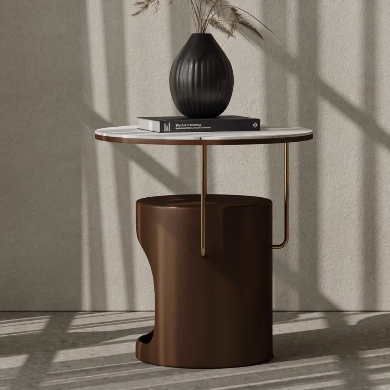 Роскошный круглый приставной столик для дивана в стиле Ваби-саби Tide Leader 35754-29 Роскошный круглый приставной столик для дивана в стиле Ваби-саби Tide Leader 35754-29