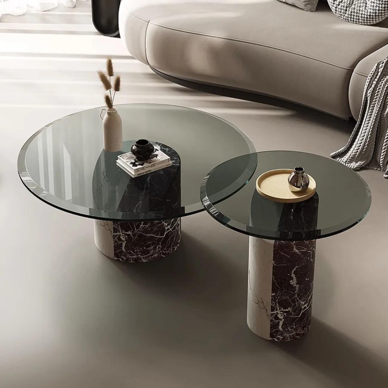 Изысканный журнальный столик с  закаленным стеклом Tide Leader 35755-29