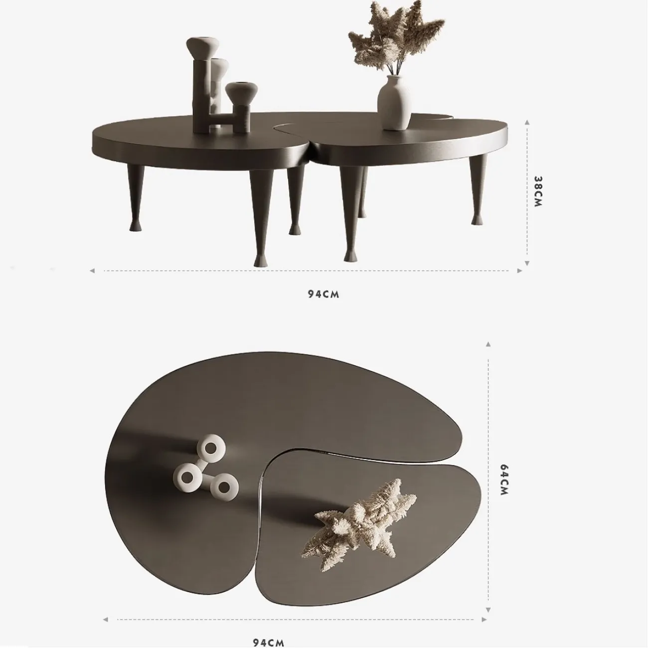 Журнальный столик специальной формы из нержавеющей стали Tide Leader 35756-29