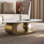 Роскошный журнальный столик овальной формы из каменной плиты Tide Leader 35760-29