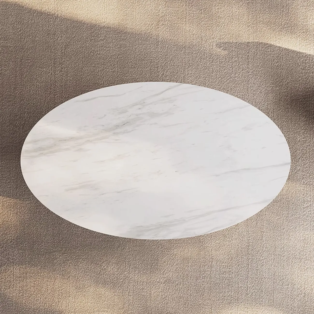  Роскошный журнальный столик овальной формы из каменной плиты Tide Leader 35760-29