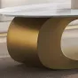  Роскошный журнальный столик овальной формы из каменной плиты Tide Leader 35760-29
