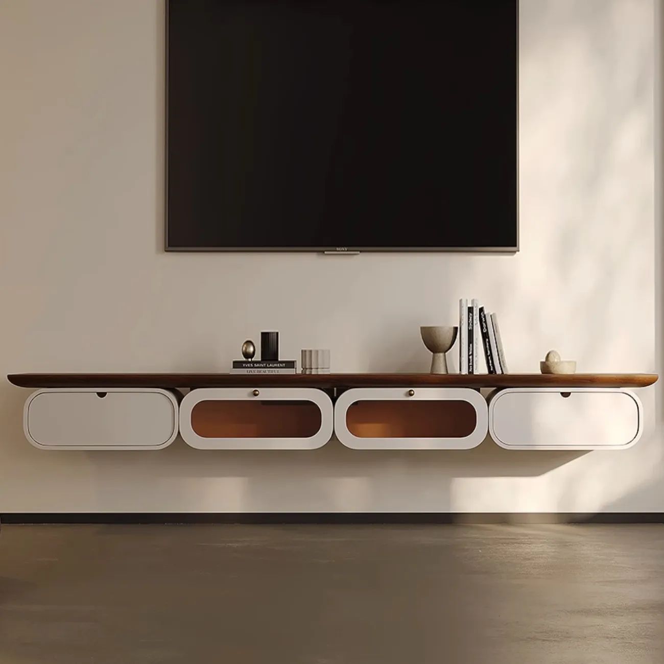 Роскошный подвесной шкаф под ТВ Tide Leader 35765-29