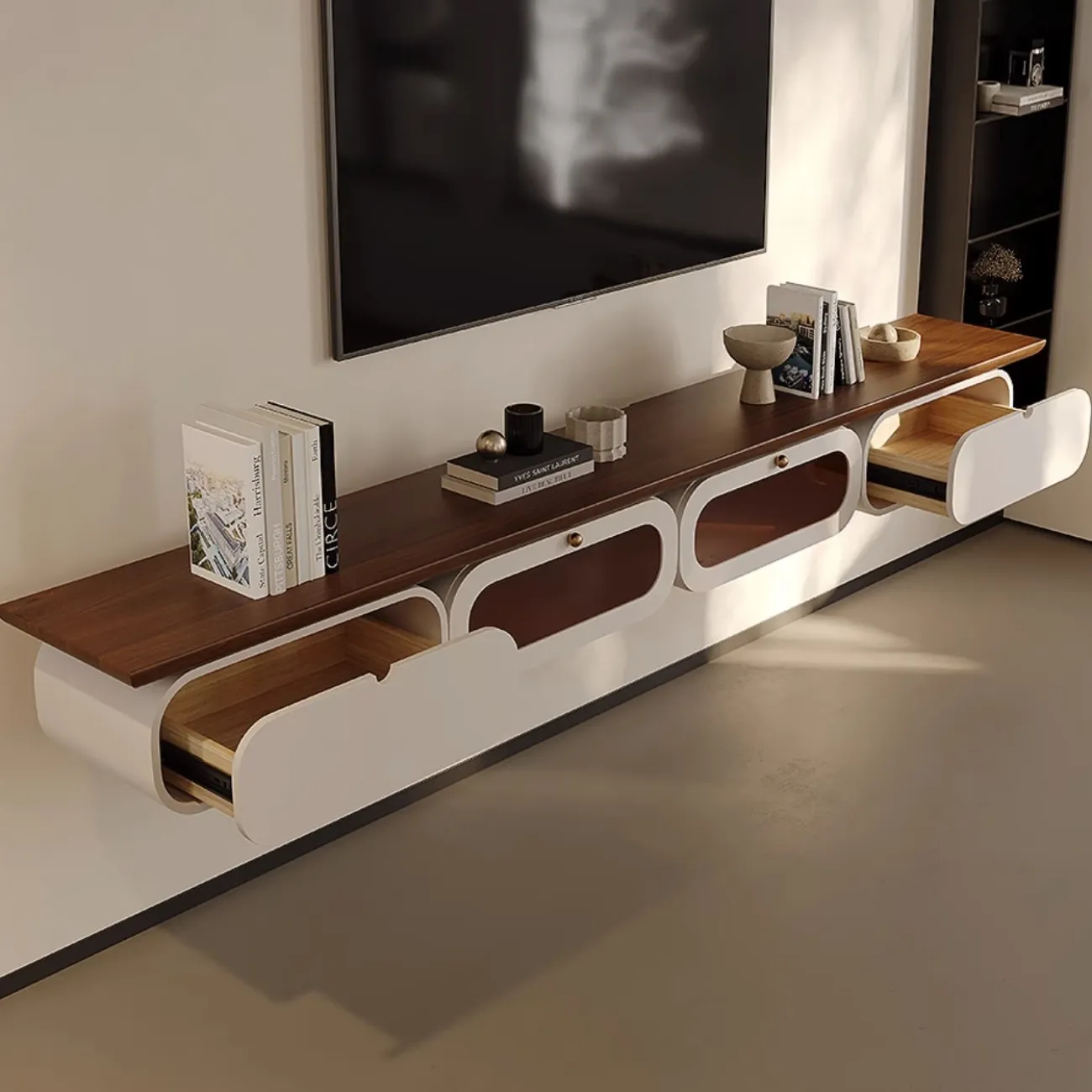 Роскошный подвесной шкаф под ТВ Tide Leader 35765-29