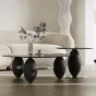 Журнальный столик из закаленного стекла в сочетании с ясенем Tide Leader 35769-29