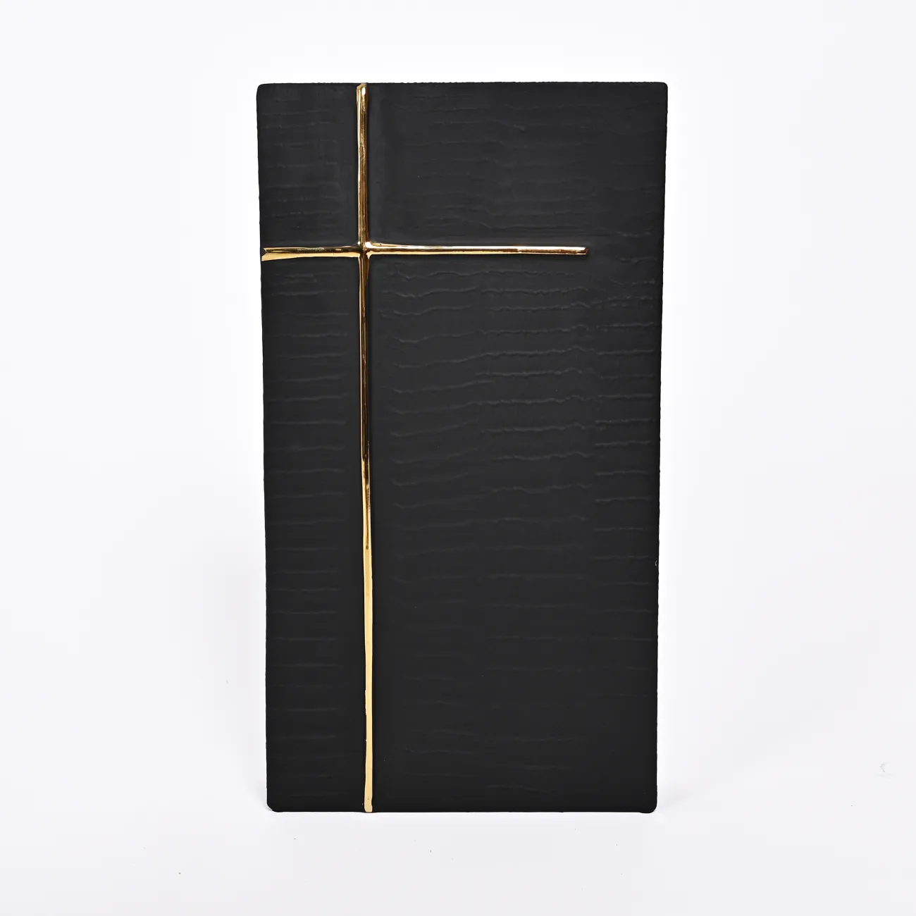 Чёрная ваза в форме креста LaLume DK_FA-D2111B H45.5