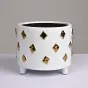 Белая и золотистая керамическая чаша LaLume DK_FA-D2048A