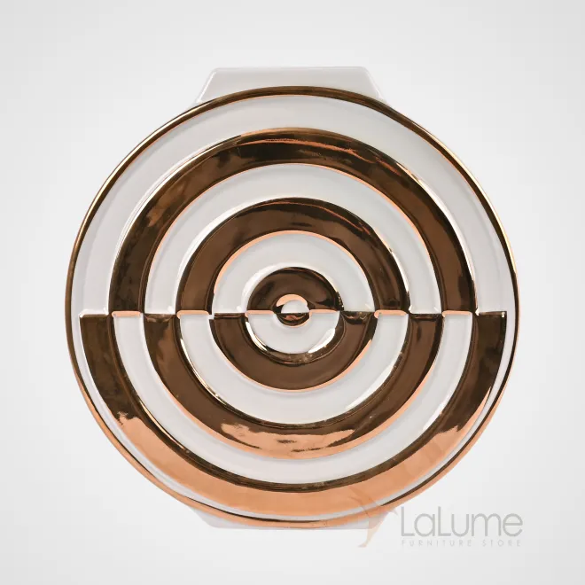 Ваза «Мишень» LaLume DK_300165 Золотой H26