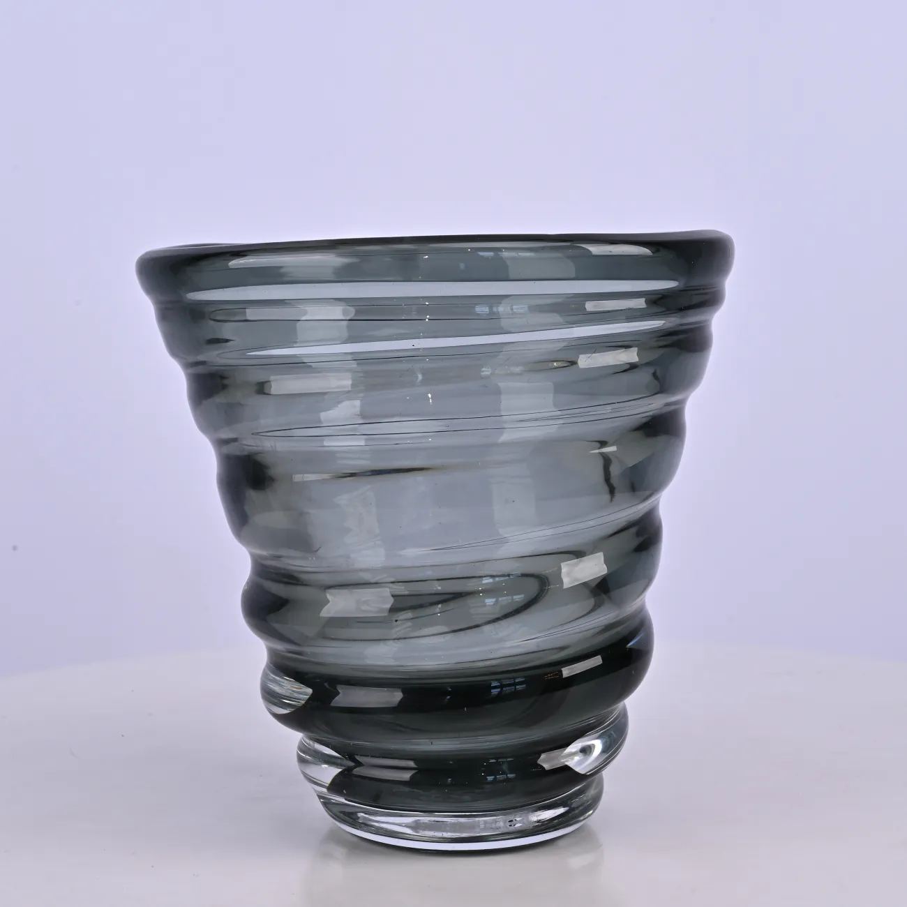 Ваза «Спираль» LaLume DK_FB-ZS2041B Серый H19