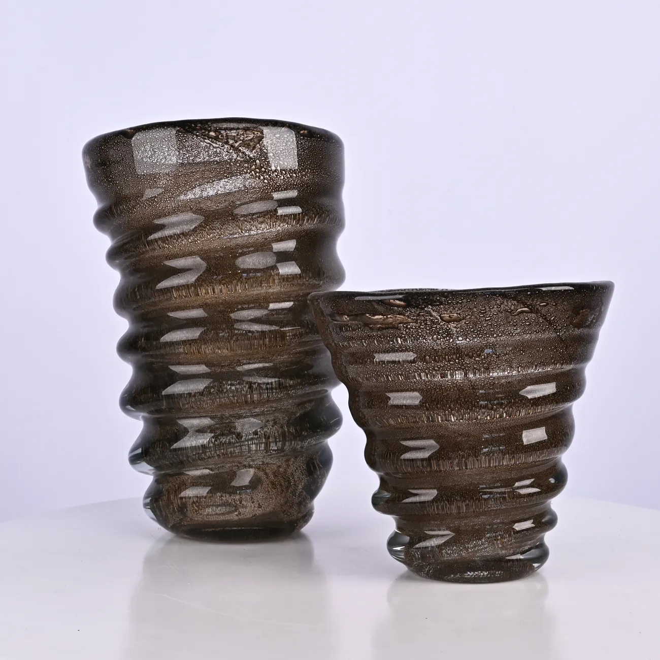 Ваза «Спираль» LaLume DK_FB-ZS2041B Коричневый H31