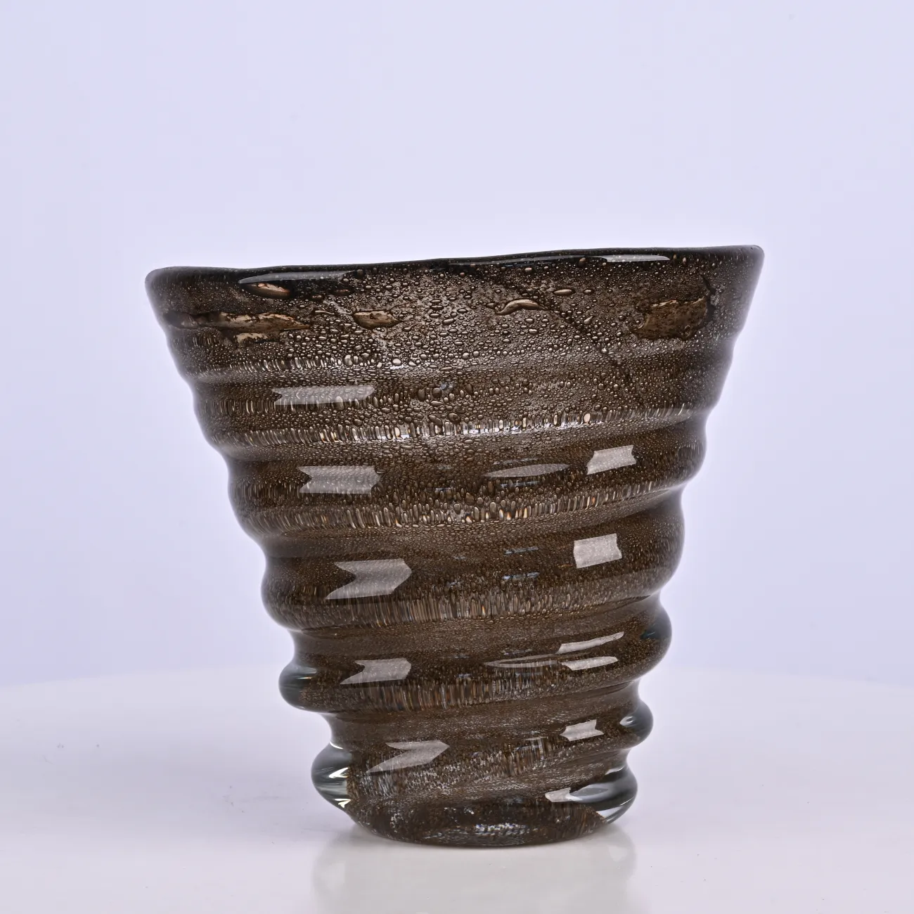 Ваза «Спираль» LaLume DK_FB-ZS2041B Коричневый H19