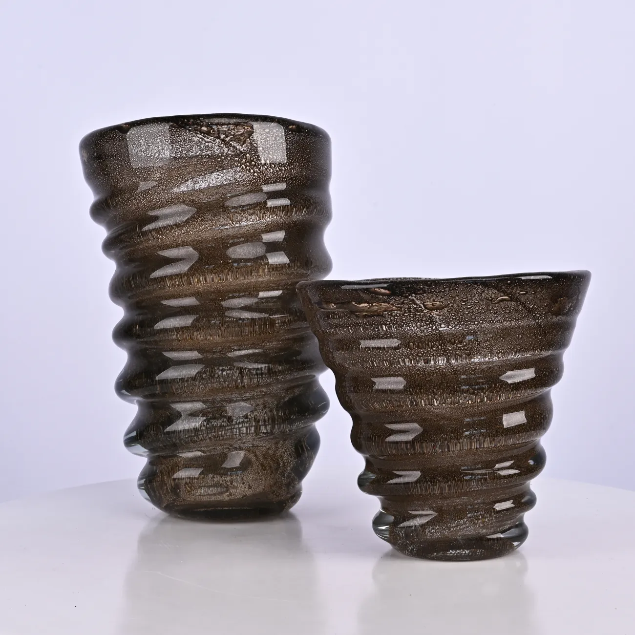 Ваза «Спираль» LaLume DK_FB-ZS2041B Коричневый H19