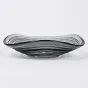 Серая стеклянная чаша в форме волны LaLume DK_FB-ZS2056