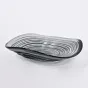 Серая стеклянная чаша в форме волны LaLume DK_FB-ZS2056