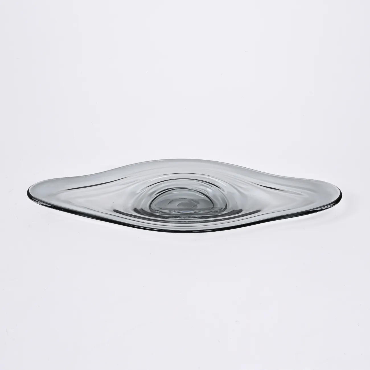 Серая стеклянная чаша Удлиненная LaLume DK_FB-ZS2057A Серая стеклянная чаша Удлиненная LaLume DK_FB-ZS2057A