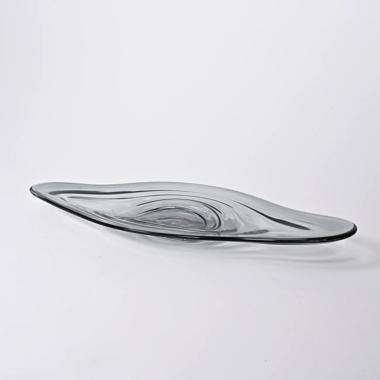 Серая стеклянная чаша Удлиненная LaLume DK_FB-ZS2057A Серая стеклянная чаша Удлиненная LaLume DK_FB-ZS2057A