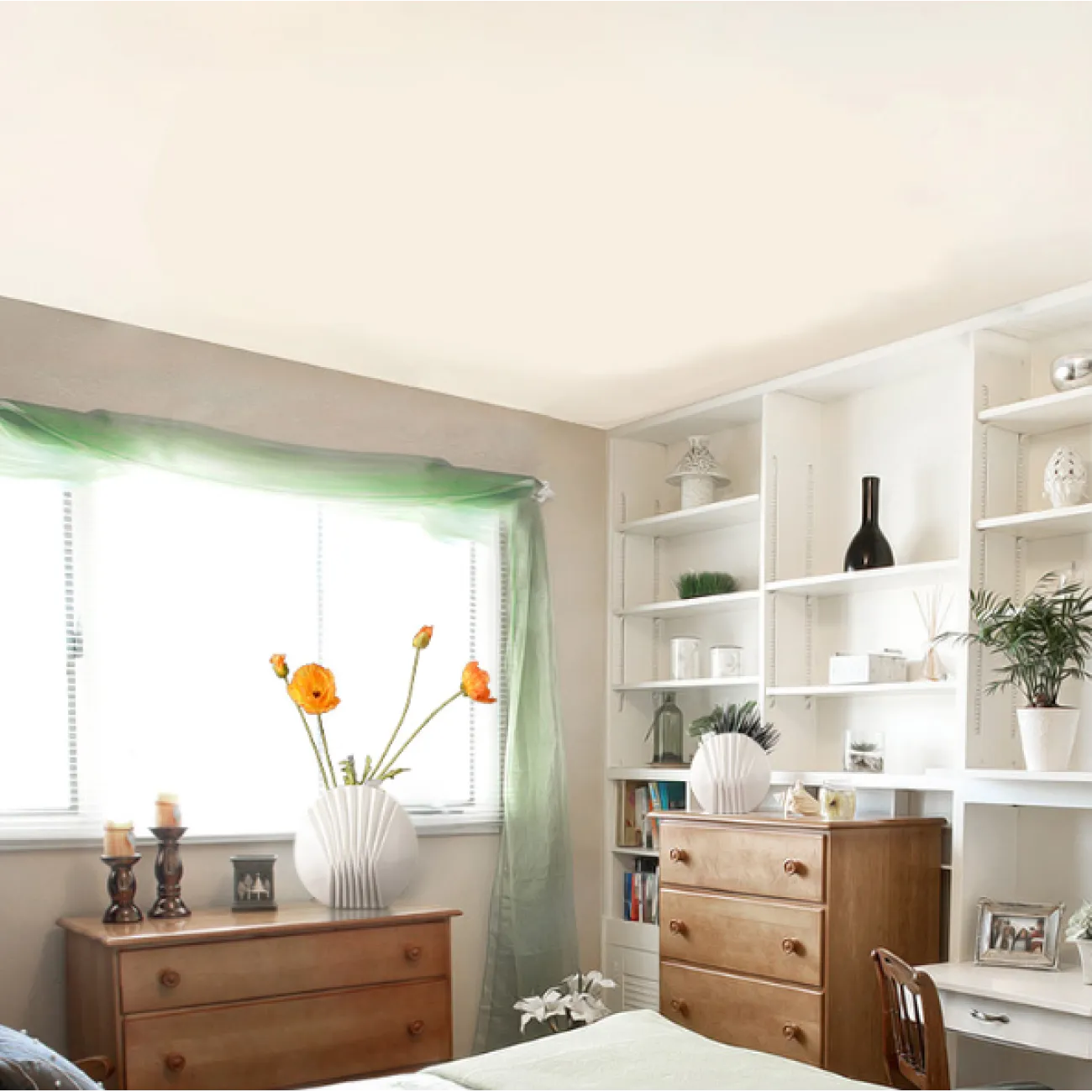 Керамическая современная белая ваза Shell