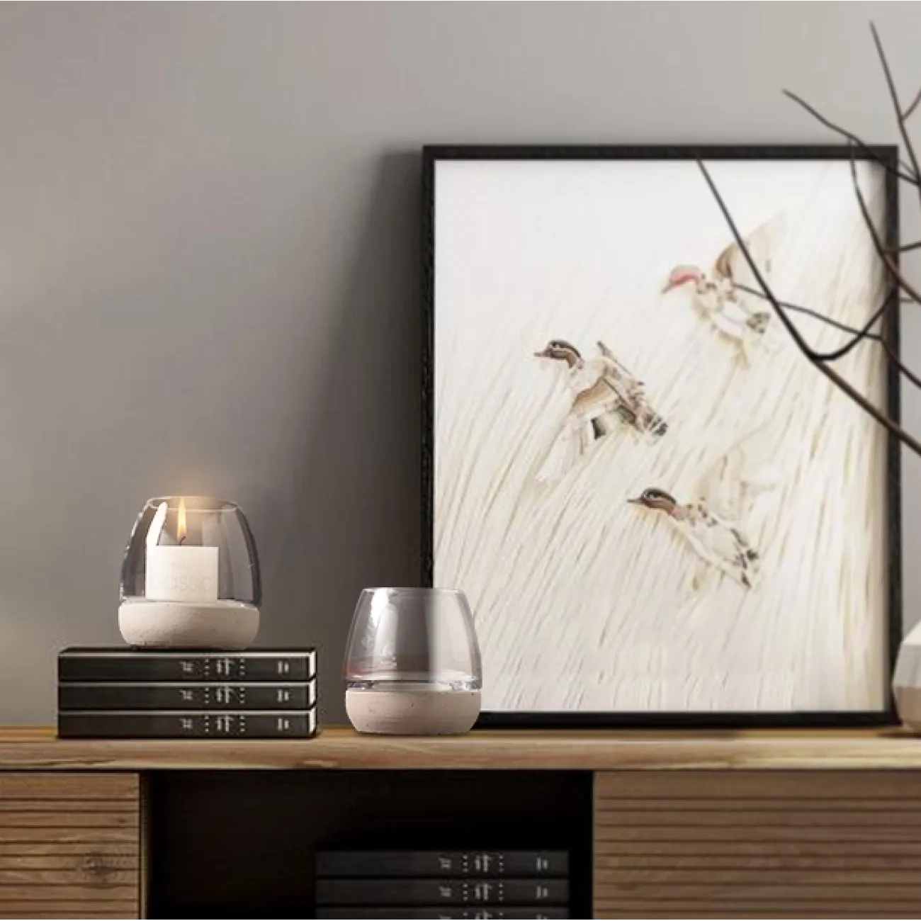 Скандинавский цементный подсвечник Aura Скандинавский цементный подсвечник Aura