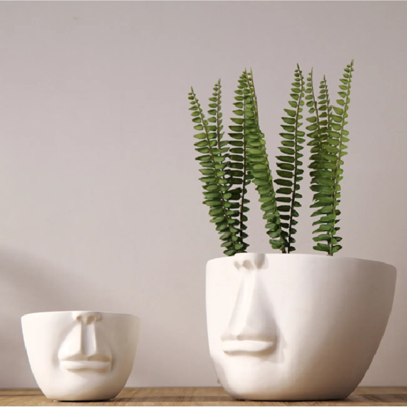 Керамический белый горшок Face Керамический белый горшок Face