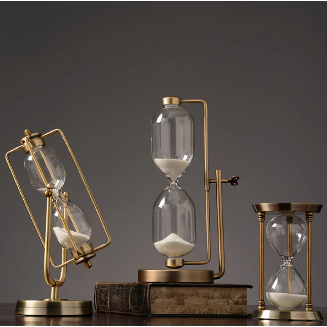 Скандинавские творческие металлические песочные часы Aquarium 