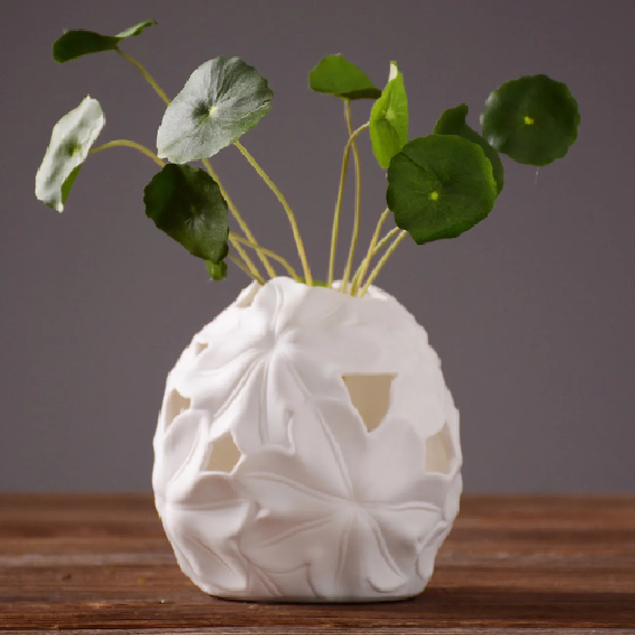 Круглая керамическая ваза для цветов Lily