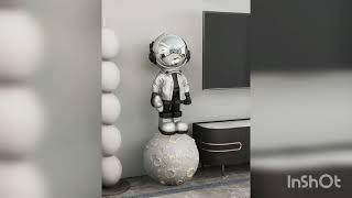 Скульптура астронавт на луне LaLume DK20943-23