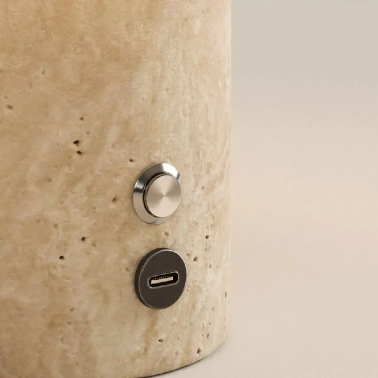 Настольная лампа Travertine Pillar на аккумуляторной батарее от LaLume Настольная лампа Travertine Pillar на аккумуляторной батарее от LaLume