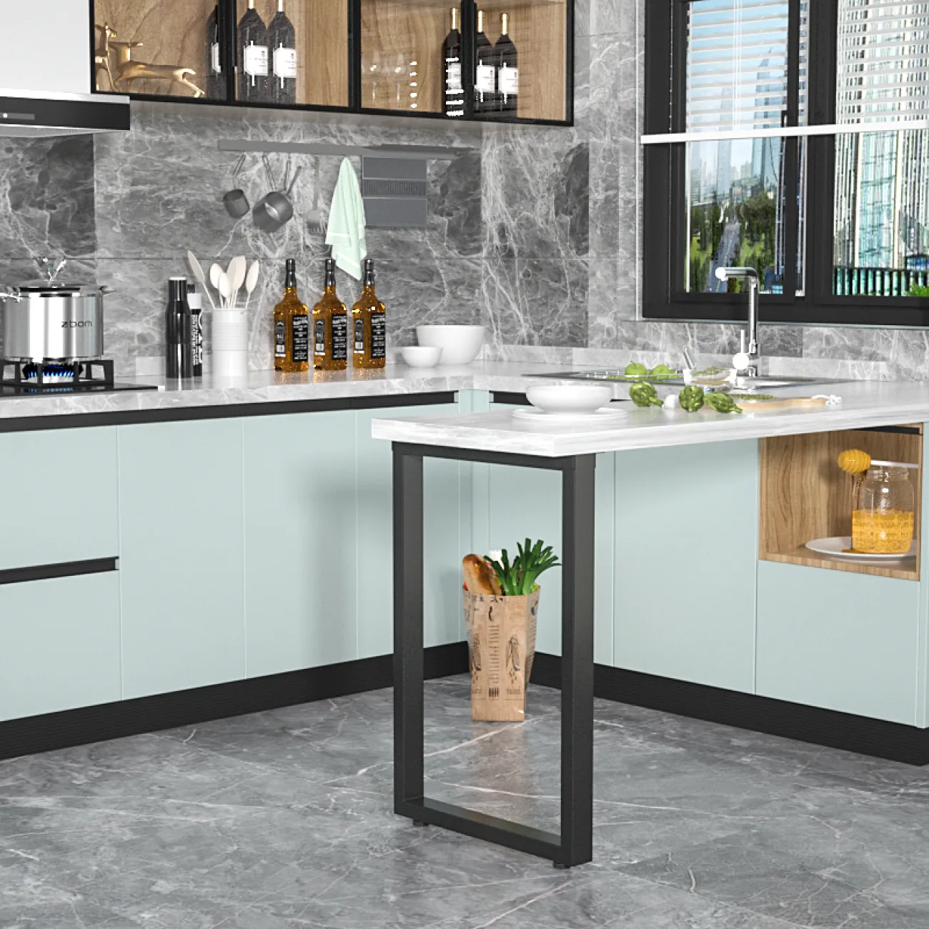 Основание стола из кованого железа Vinsa Collection 37454-29