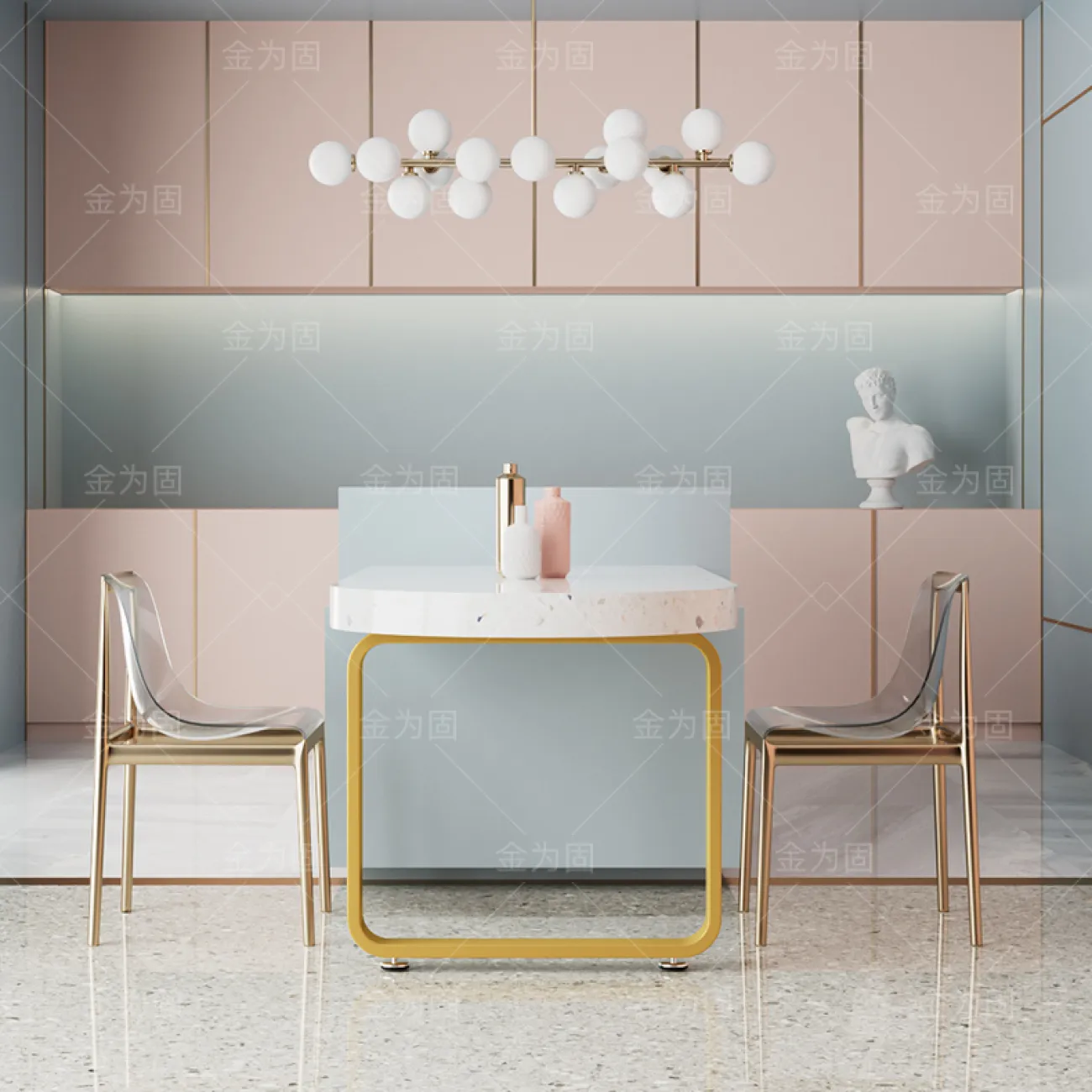 Основание стола Vinsa Collection 37456-29 черное в современном стиле