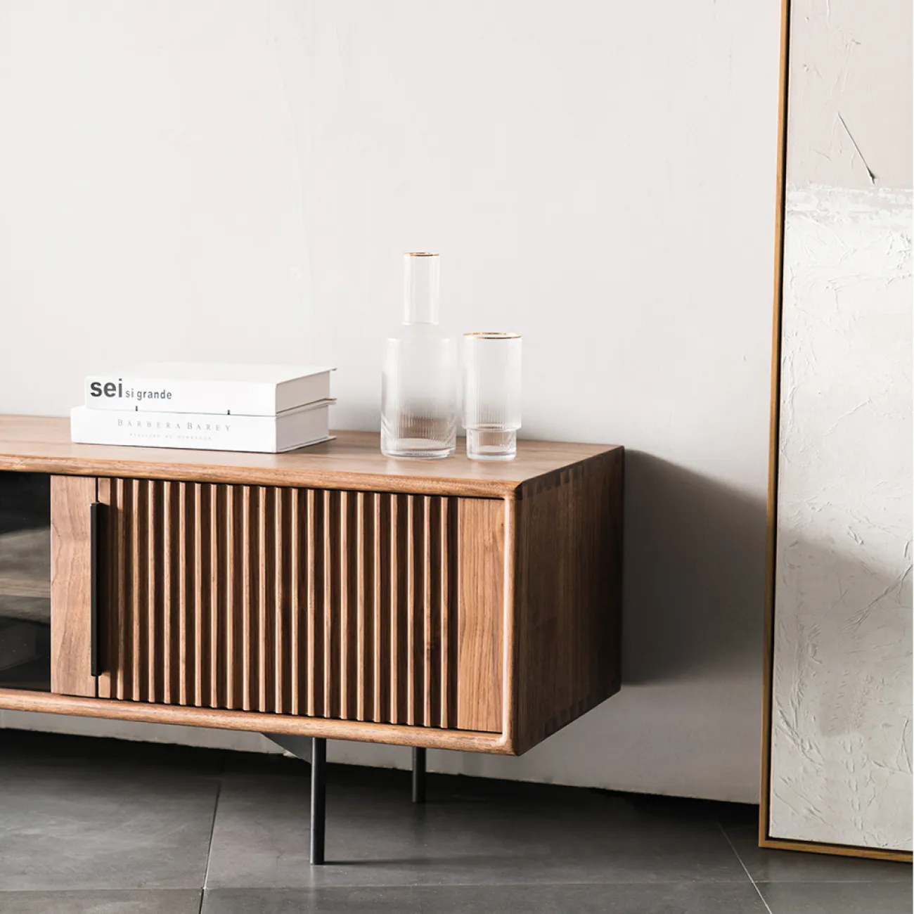 Комод под телевизор из цельного дерева в стиле ваби-саби WOODSTIK 35635-29 Комод под телевизор из цельного дерева в стиле ваби-саби WOODSTIK 35635-29