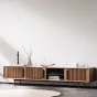 Комод под телевизор из цельного дерева в стиле ваби-саби WOODSTIK 35635-29
