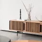 Комод под телевизор из цельного дерева в стиле ваби-саби WOODSTIK 35635-29