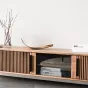 Комод под телевизор из цельного дерева в стиле ваби-саби WOODSTIK 35635-29