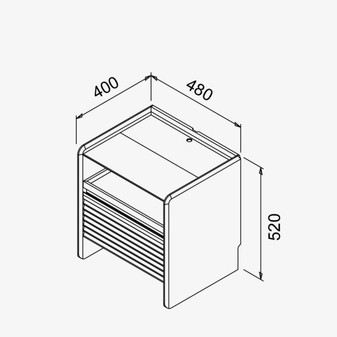 Прикроватная тумба с подсветкой и беспроводной зарядкой WOODSTIK 35639-29