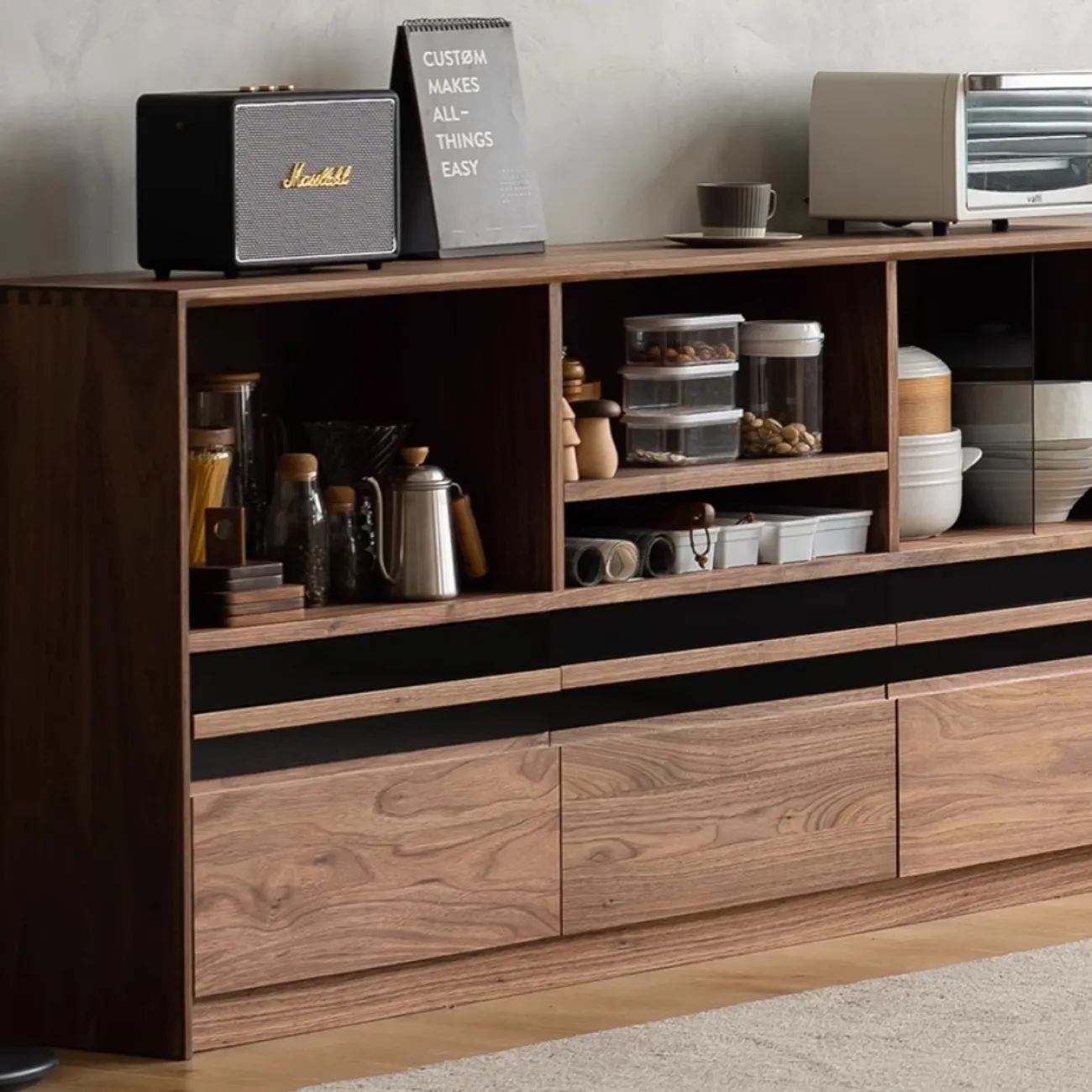 Книжный комод со стеклянной дверью WOODSTIK Nordic 35640-29