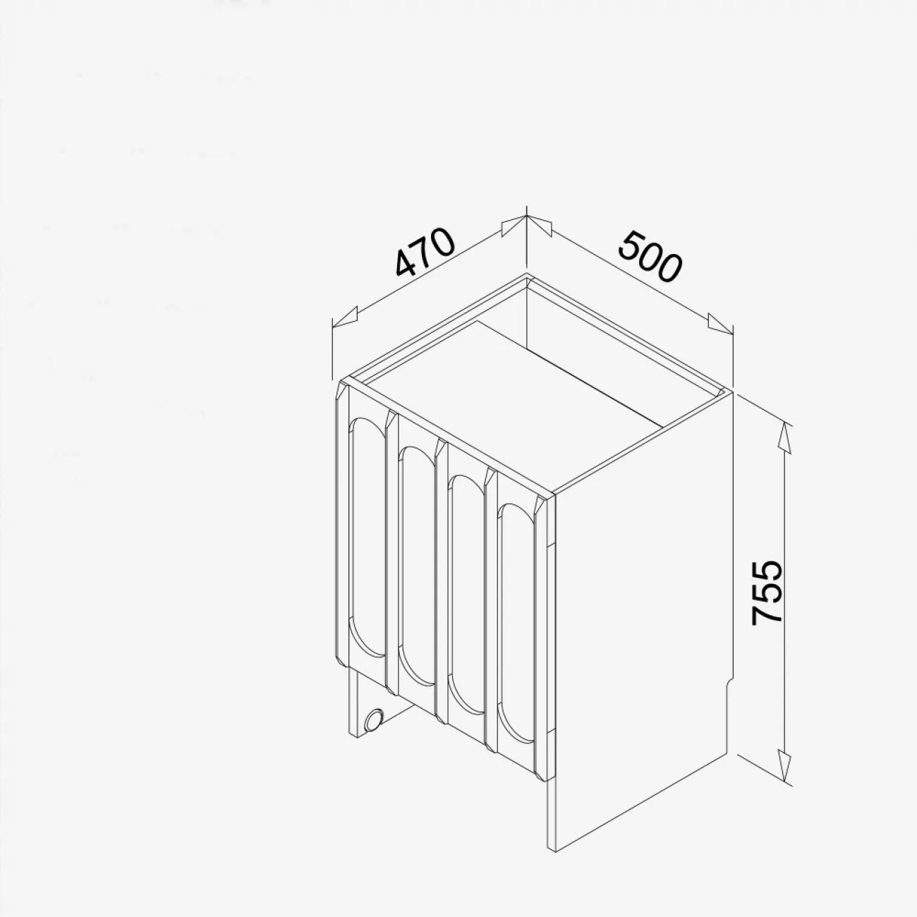 Современная тумбочка с колесиками WOODSTIK 35641-29
