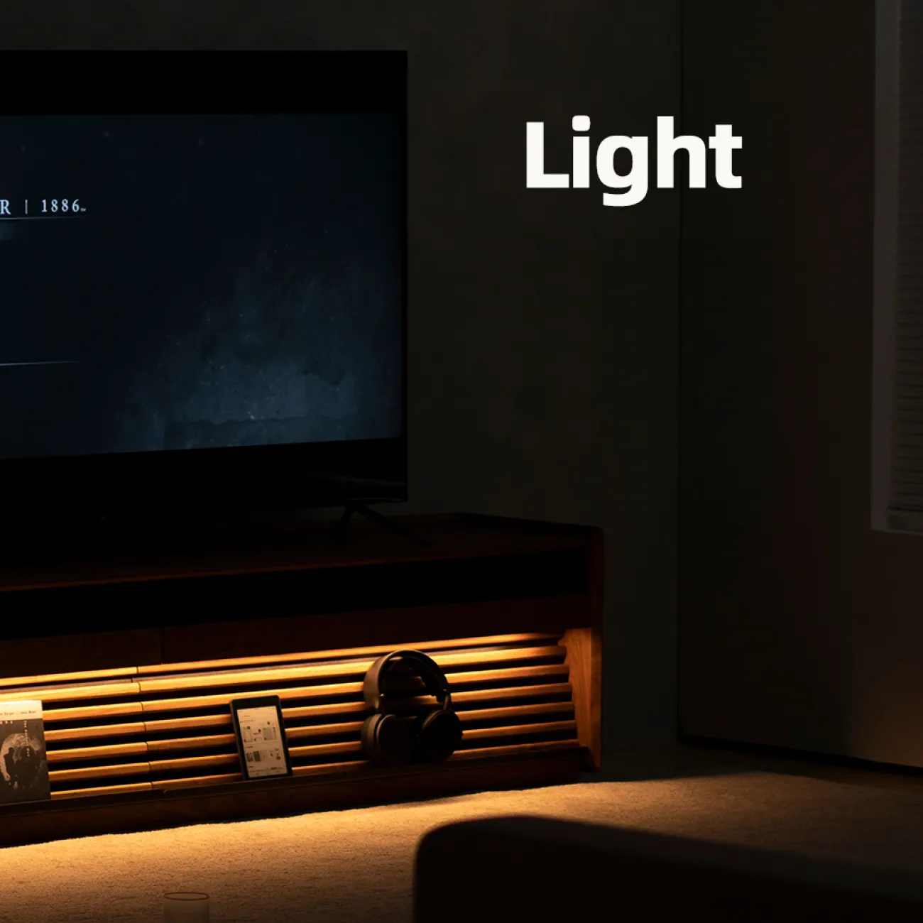 Комод под телевизора из массива черного ореха с подсветкой WOODSTIK 35642-29