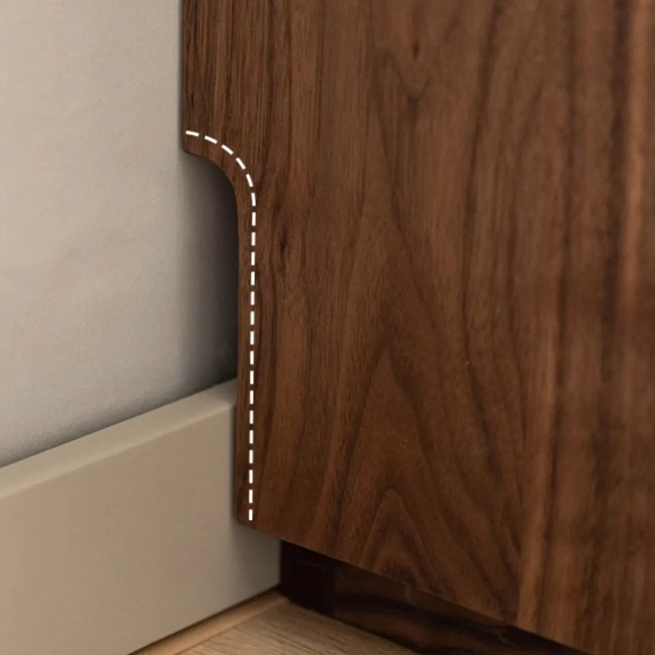 Комод под телевизора из массива черного ореха с подсветкой WOODSTIK 35642-29