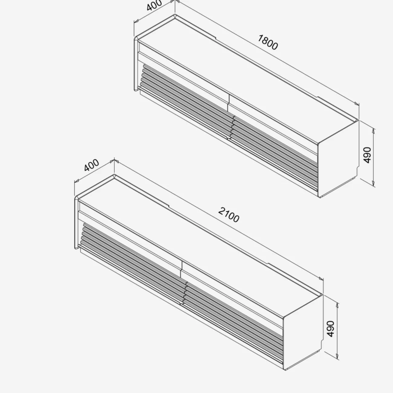 Комод под телевизора из массива черного ореха с подсветкой WOODSTIK 35642-29