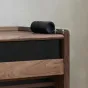 Прикроватная тумбочка из черного ореха с лампой WOODSTIK 35643-29