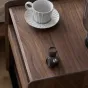 Прикроватная тумбочка из черного ореха с лампой WOODSTIK 35643-29