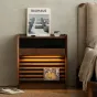 Прикроватная тумбочка из черного ореха с лампой WOODSTIK 35643-29