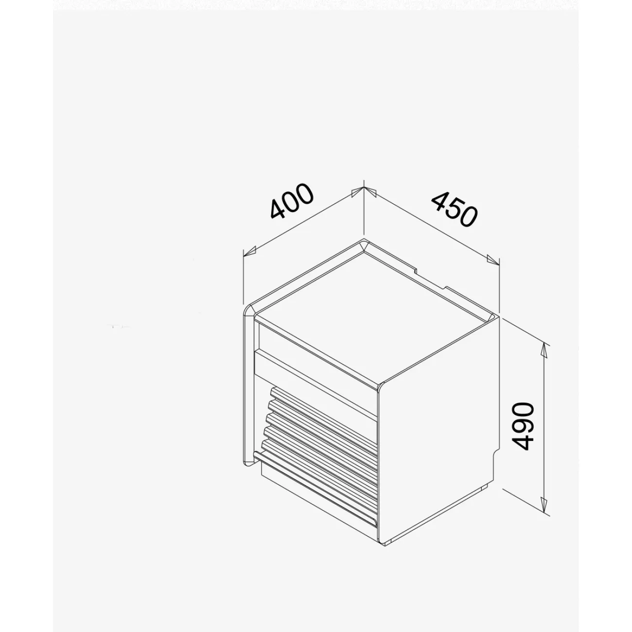 Прикроватная тумбочка из черного ореха с лампой WOODSTIK 35643-29